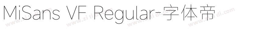 MiSans VF Regular字体转换